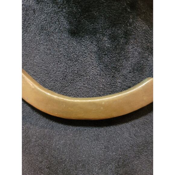 Women's Brass Bar Pendant Necklace On Leather Cord With Hook Clasp Jewellery - Picture 3 of 7